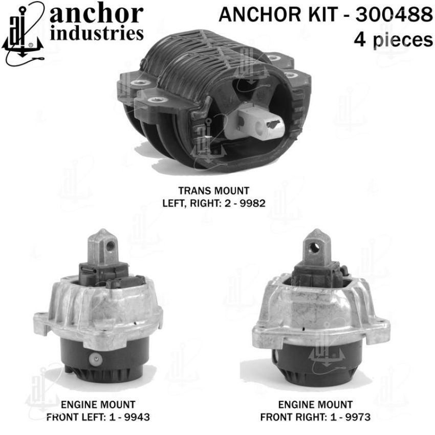 ANCHOR MOUNTS 300488 ENGINE MNT KIT