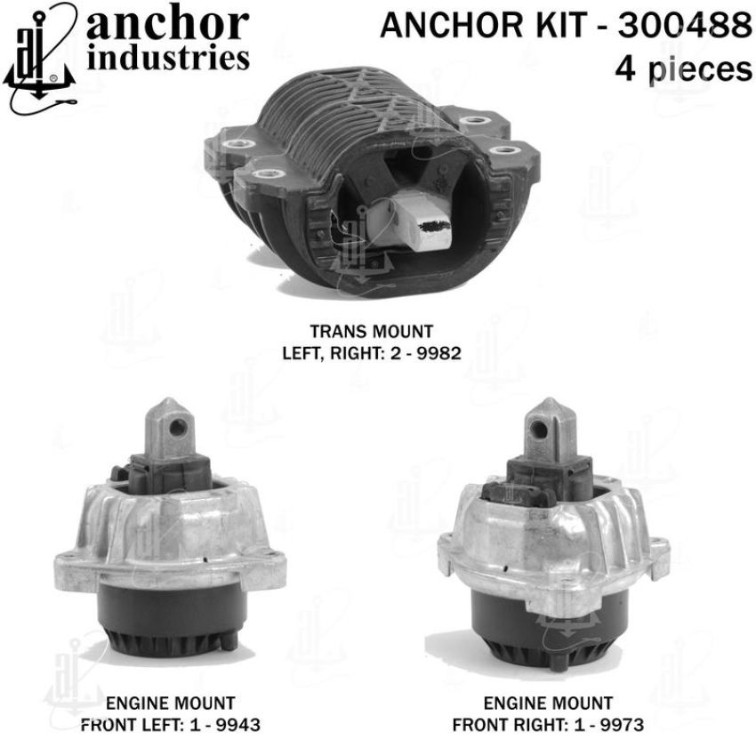 ANCHOR MOUNTS 300488 ENGINE MNT KIT