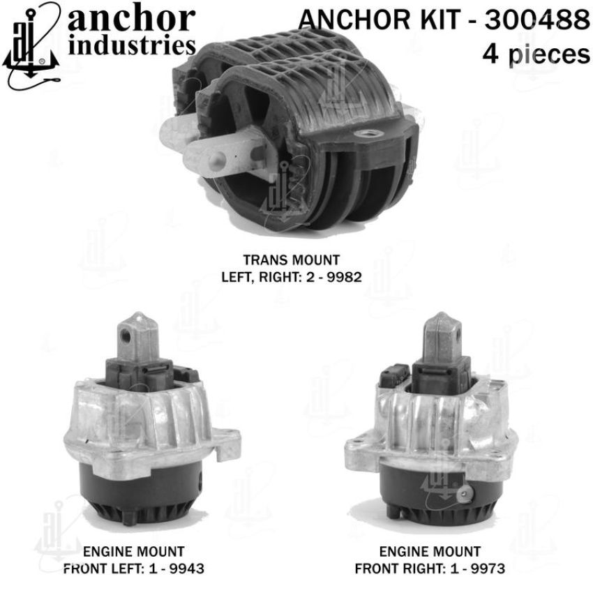 ANCHOR MOUNTS 300488 ENGINE MNT KIT