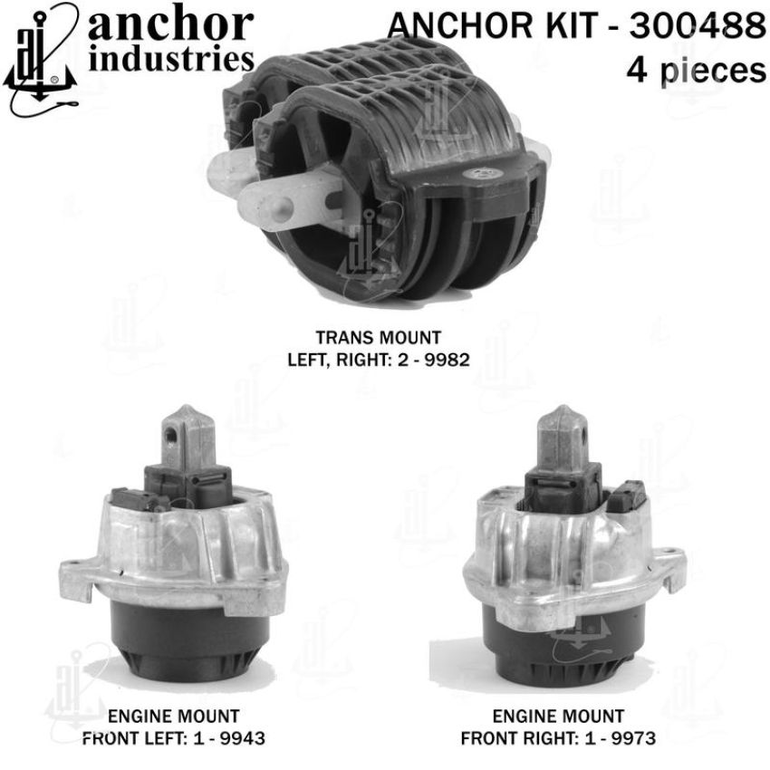 ANCHOR MOUNTS 300488 ENGINE MNT KIT