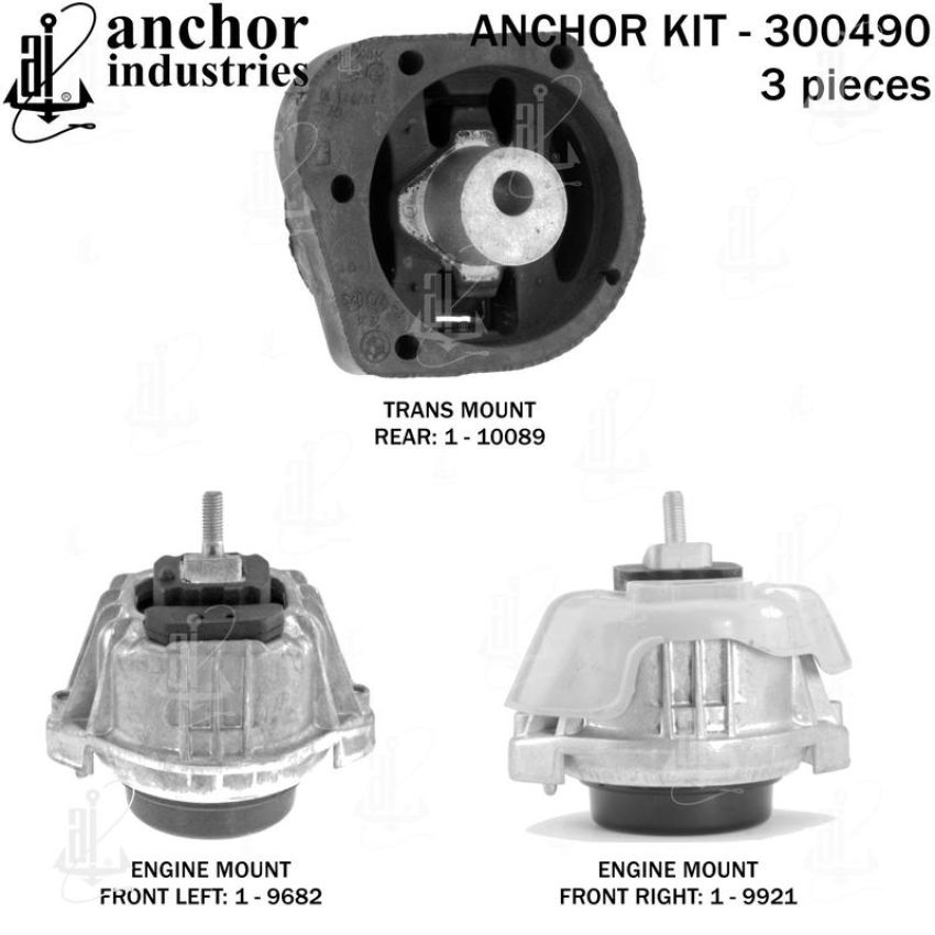 ANCHOR MOUNTS 300490 ENGINE MNT KIT