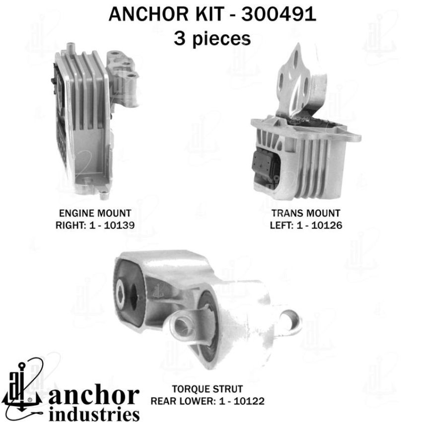 ANCHOR MOUNTS 300491 ENGINE MNT KIT