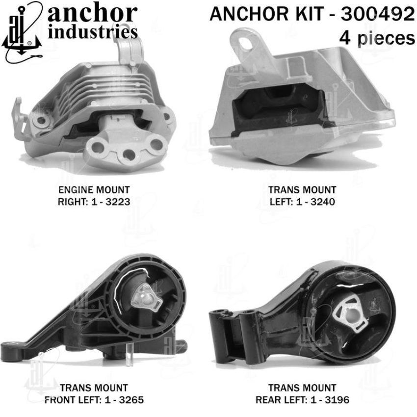 ANCHOR MOUNTS 300492 ENGINE MNT KIT