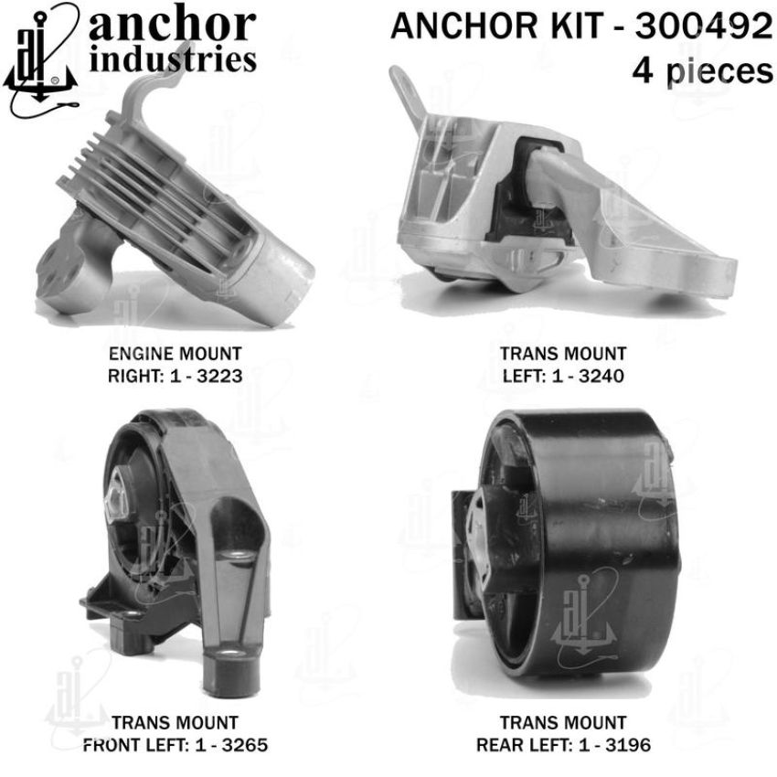 ANCHOR MOUNTS 300492 ENGINE MNT KIT
