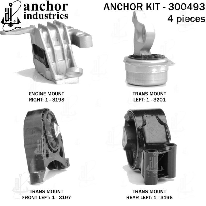 ANCHOR MOUNTS 300493 ENGINE MNT KIT
