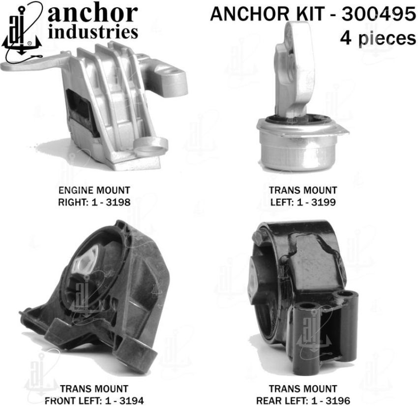 ANCHOR MOUNTS 300495 ENGINE MNT KIT