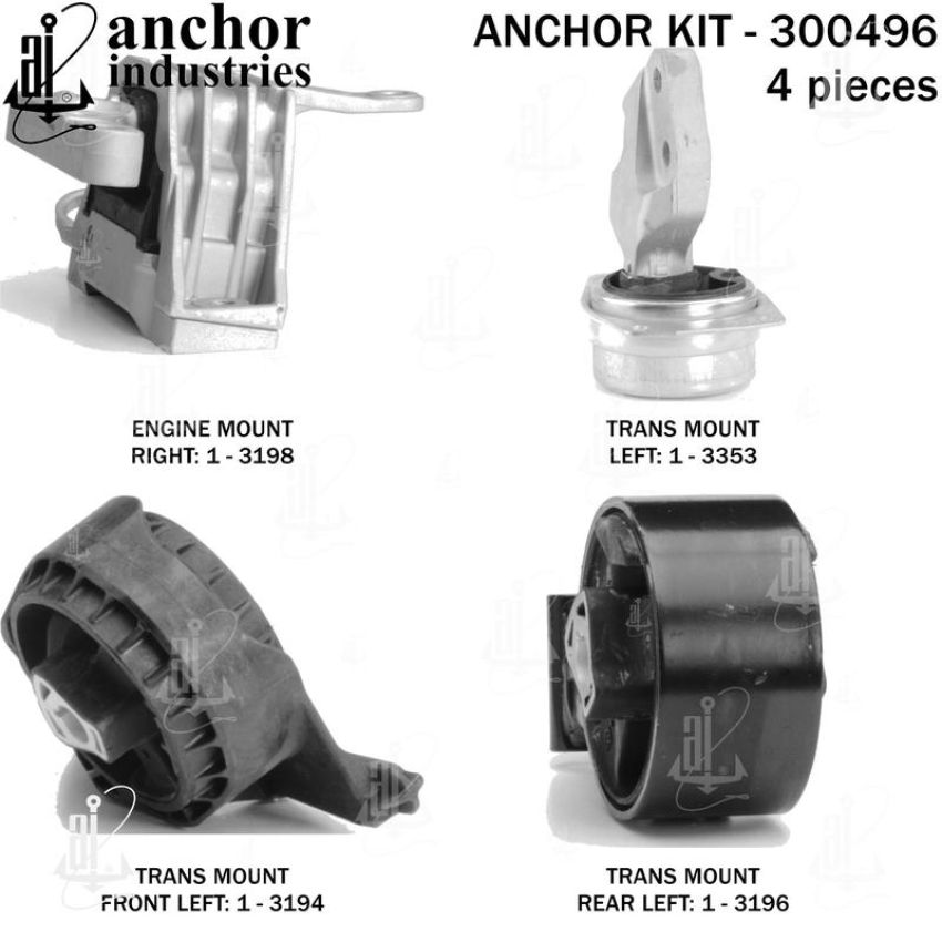 ANCHOR MOUNTS 300496 ENGINE MNT KIT