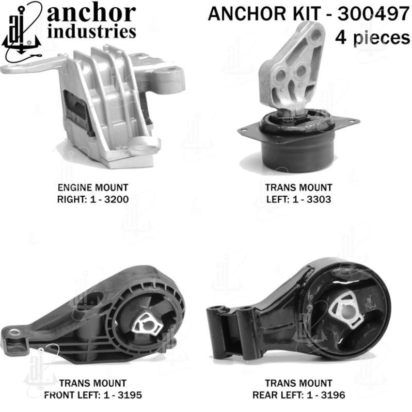 ANCHOR MOUNTS 300497 ENGINE MNT KIT