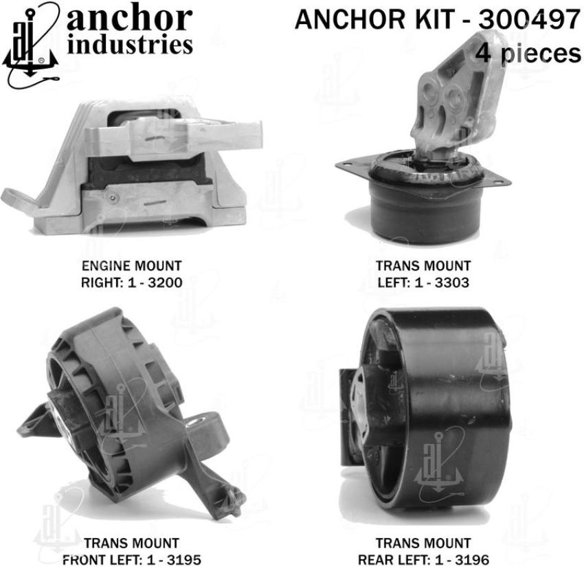 ANCHOR MOUNTS 300497 ENGINE MNT KIT