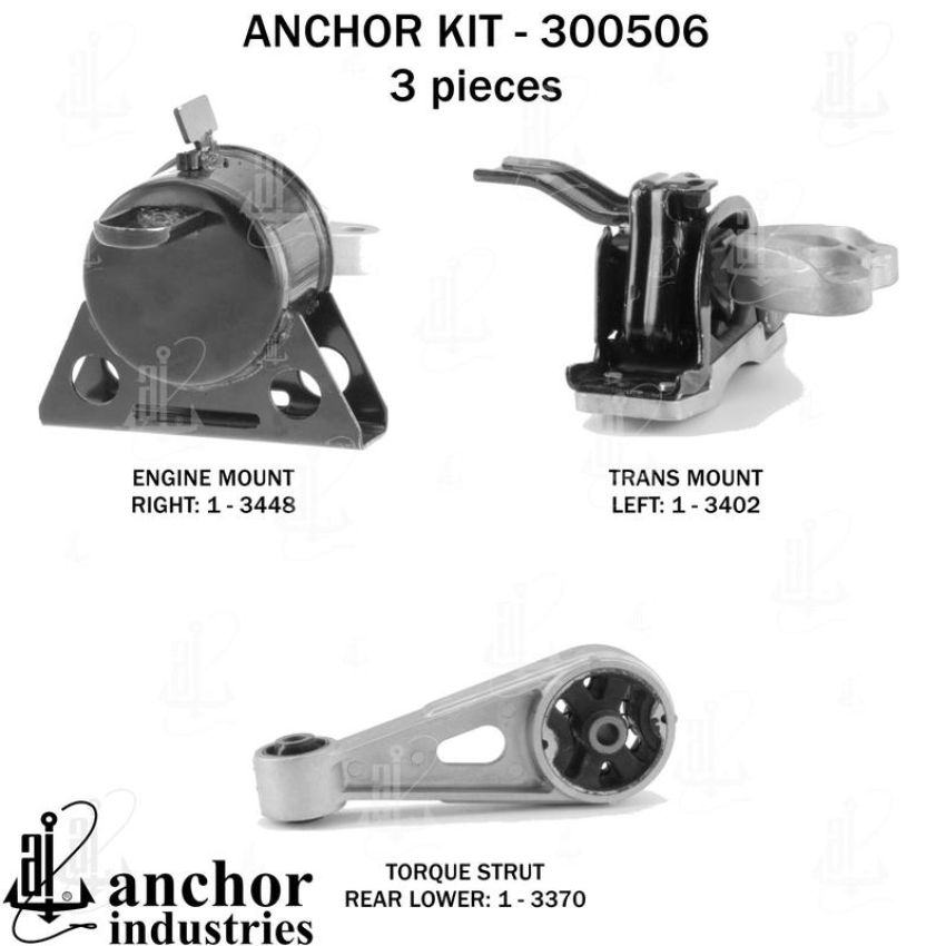 ANCHOR MOUNTS 300506 ENGINE MNT KIT