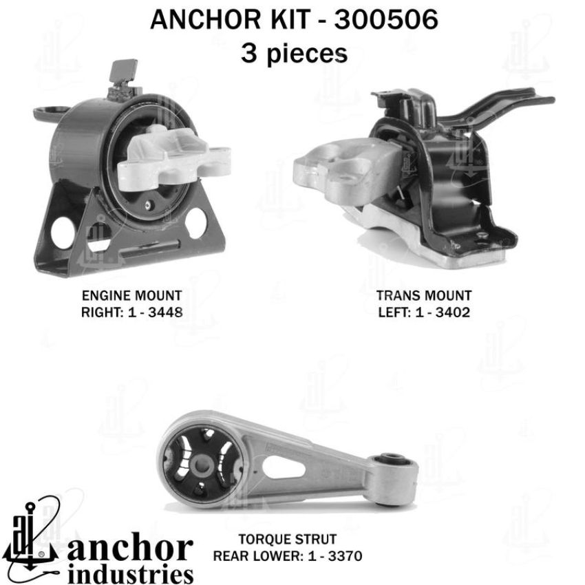 ANCHOR MOUNTS 300506 ENGINE MNT KIT