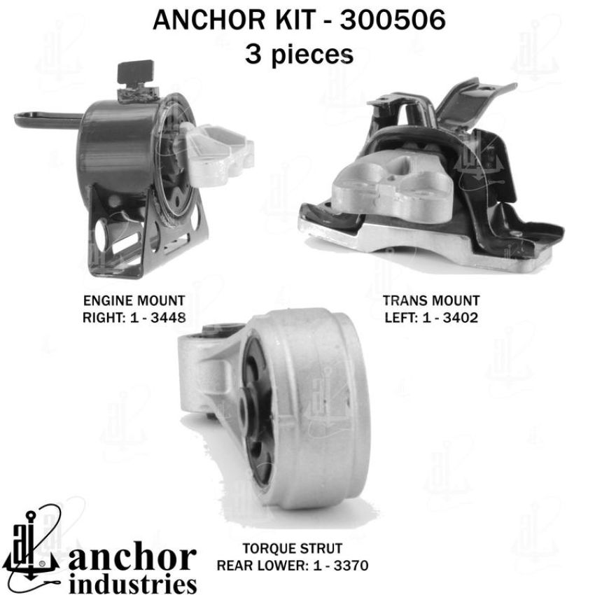 ANCHOR MOUNTS 300506 ENGINE MNT KIT