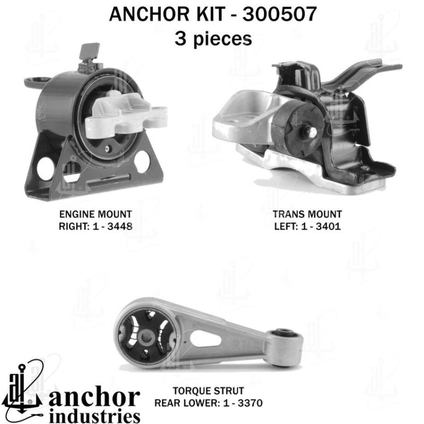 ANCHOR MOUNTS 300507 ENGINE MNT KIT