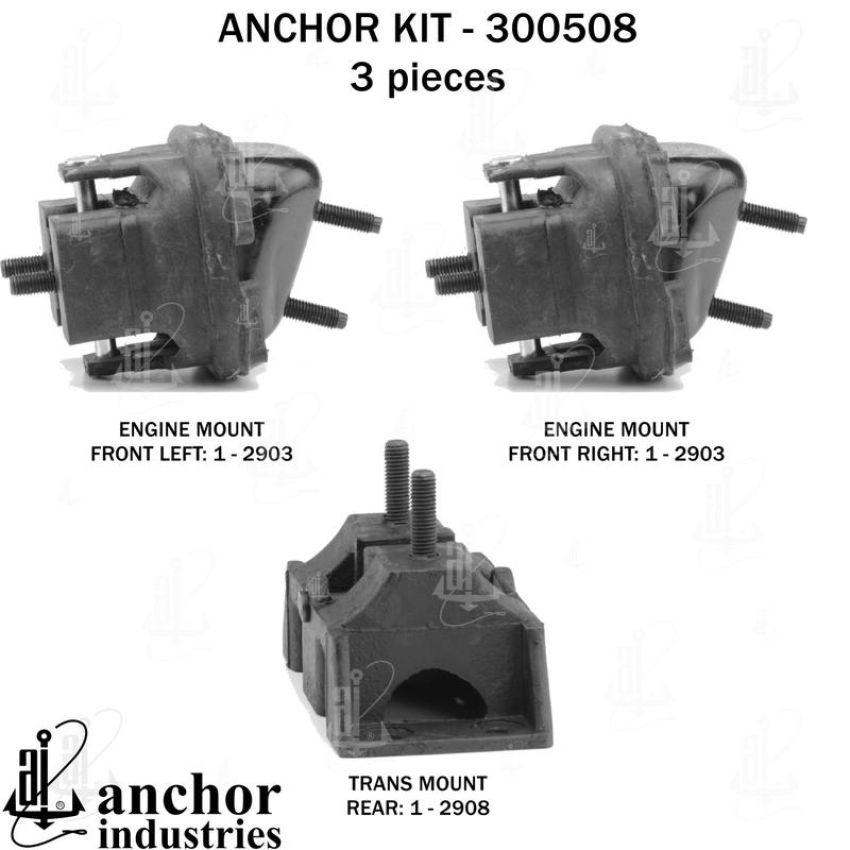 ANCHOR MOUNTS 300508 ENGINE MNT KIT
