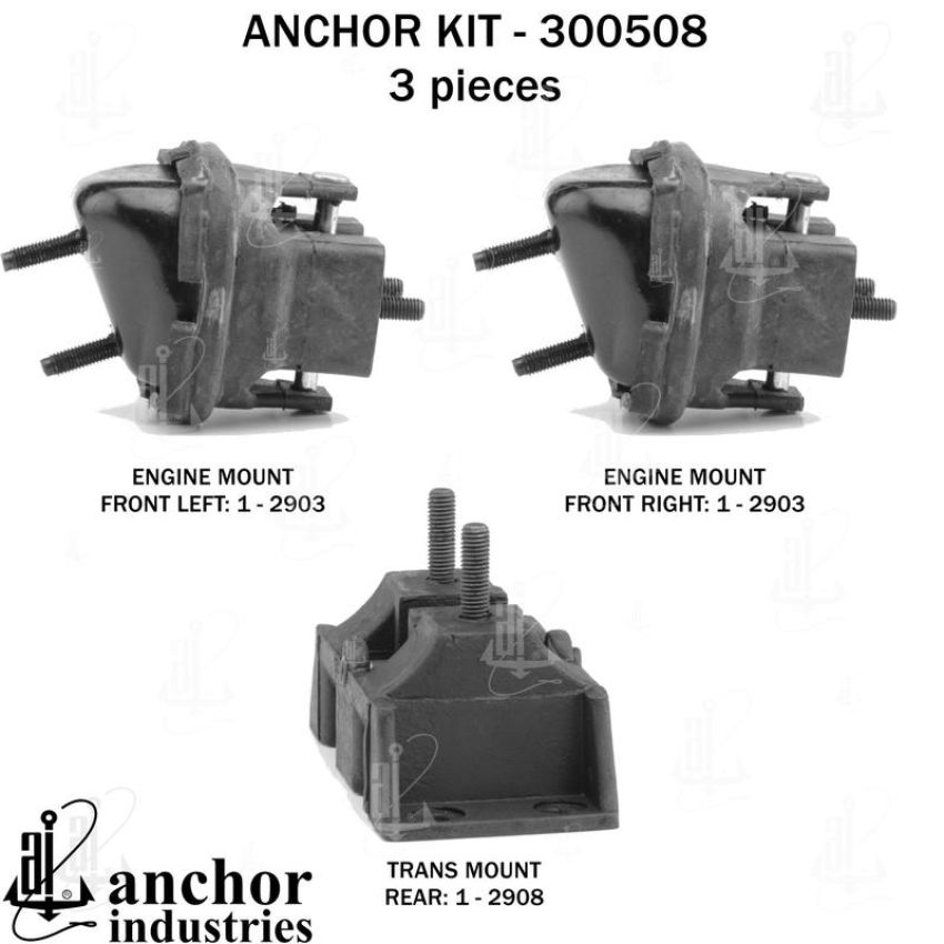 ANCHOR MOUNTS 300508 ENGINE MNT KIT