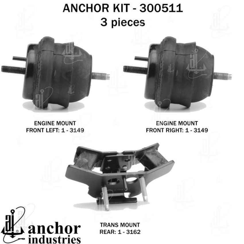 ANCHOR MOUNTS 300511 ENGINE MNT KIT