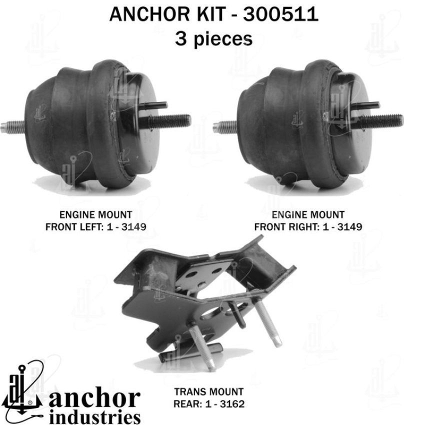 ANCHOR MOUNTS 300511 ENGINE MNT KIT