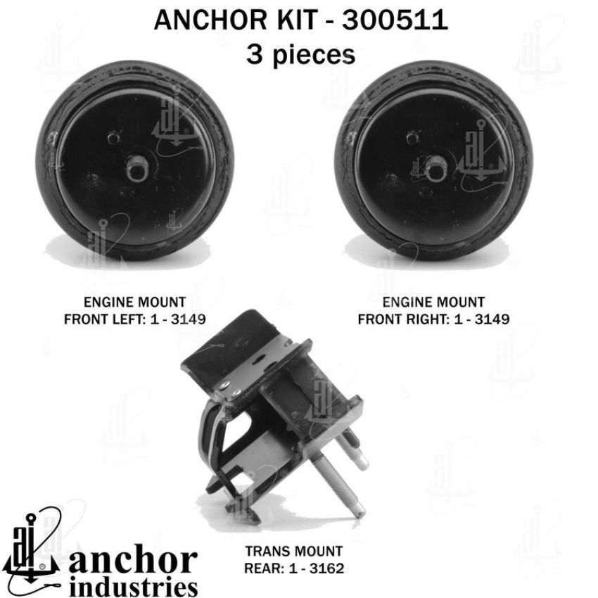 ANCHOR MOUNTS 300511 ENGINE MNT KIT