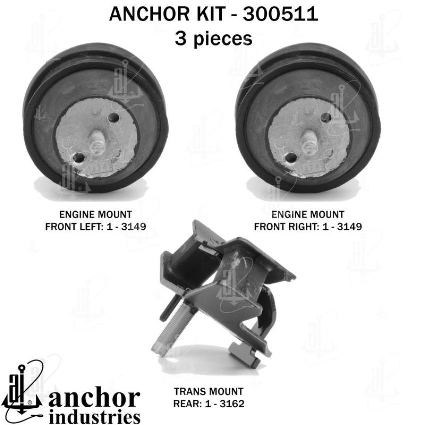ANCHOR MOUNTS 300511 ENGINE MNT KIT