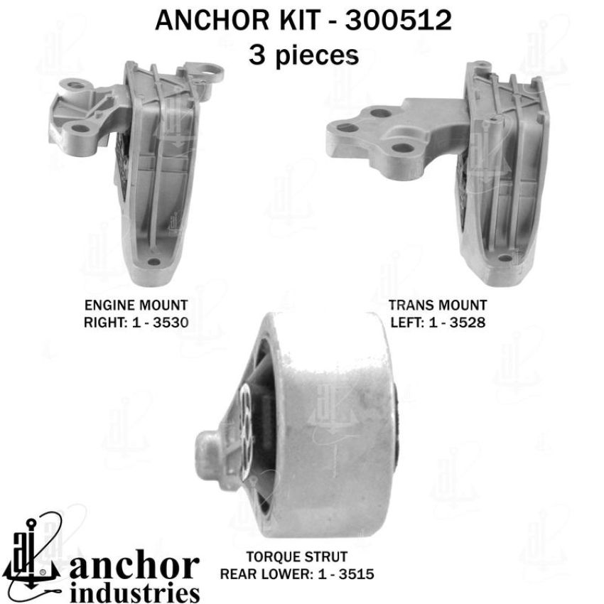 ANCHOR MOUNTS 300512 ENGINE MNT KIT