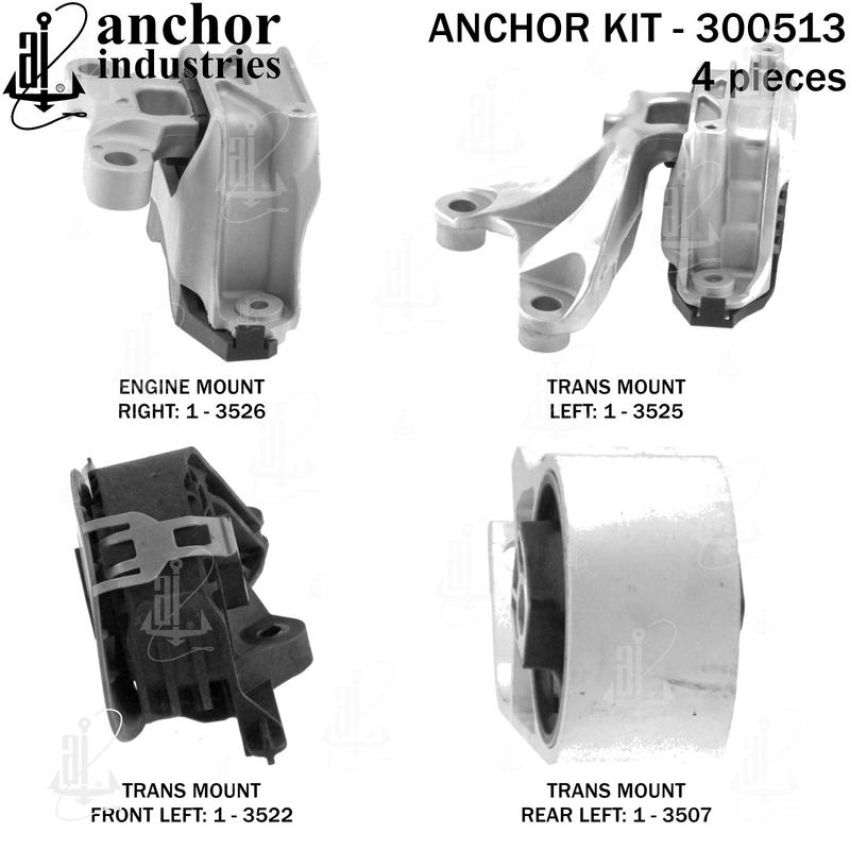ANCHOR MOUNTS 300513 ENGINE MNT KIT