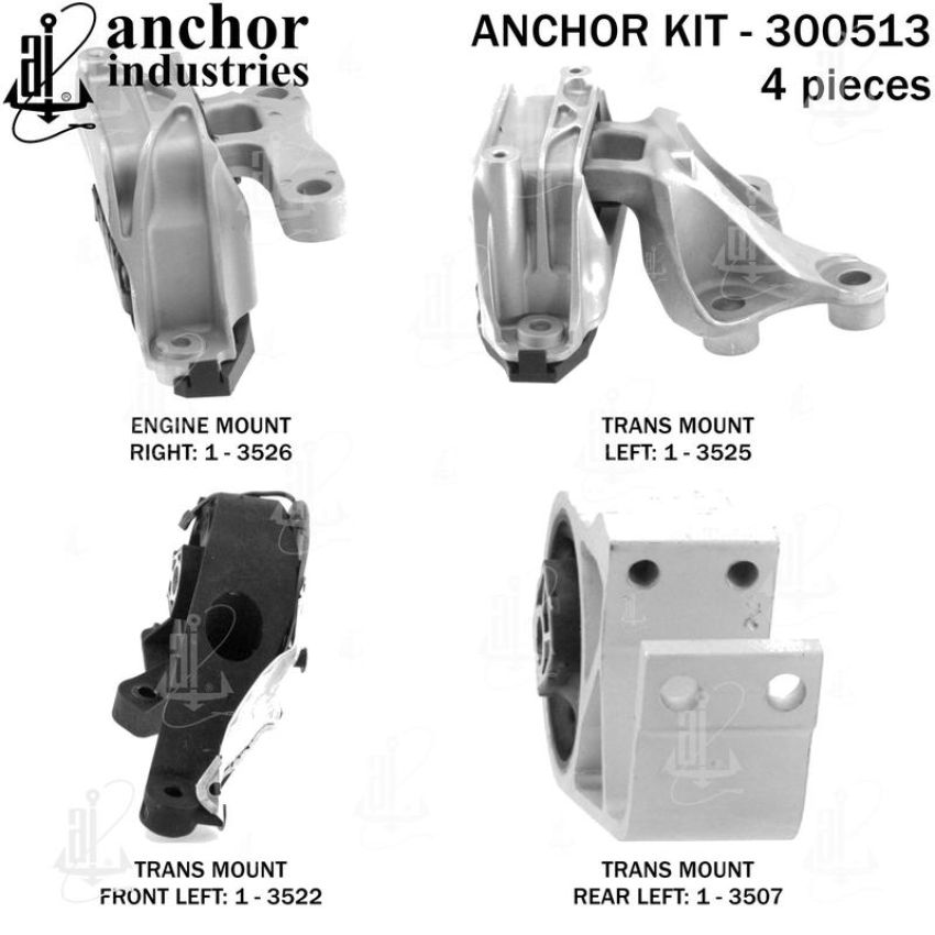 ANCHOR MOUNTS 300513 ENGINE MNT KIT