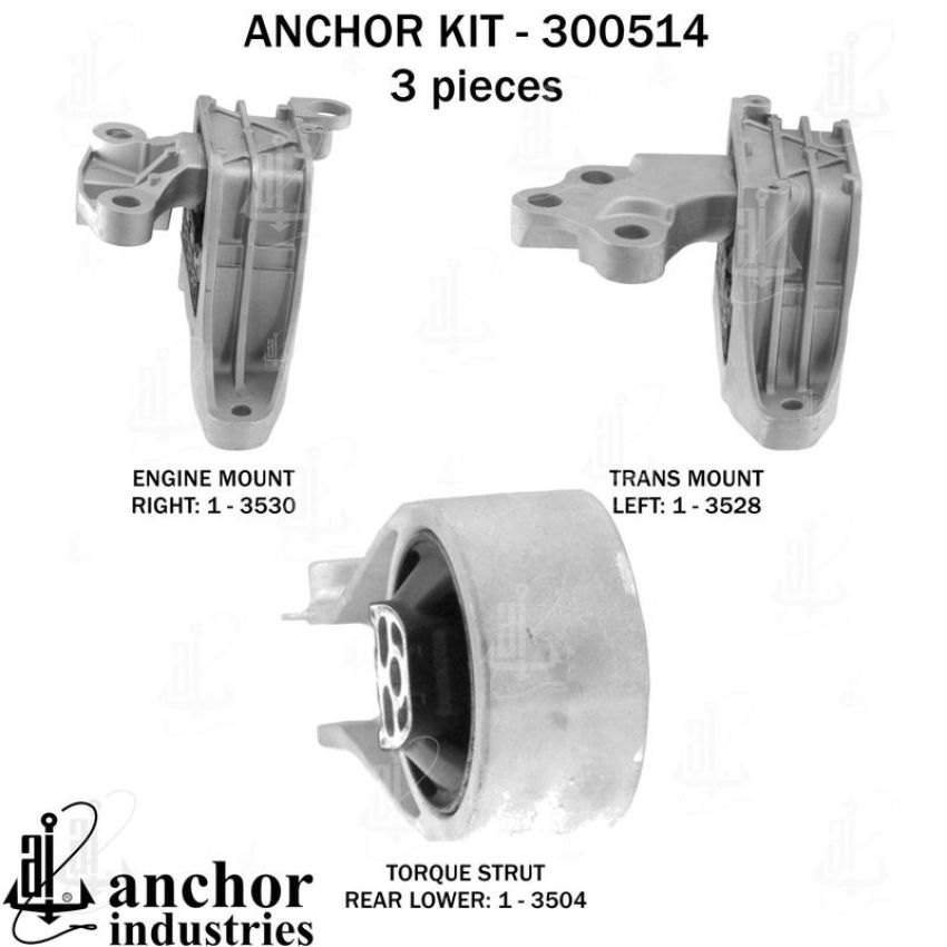 ANCHOR MOUNTS 300514 ENGINE MNT KIT