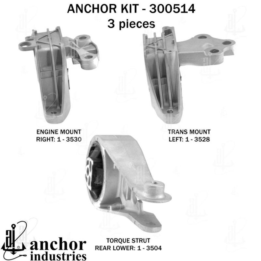 ANCHOR MOUNTS 300514 ENGINE MNT KIT