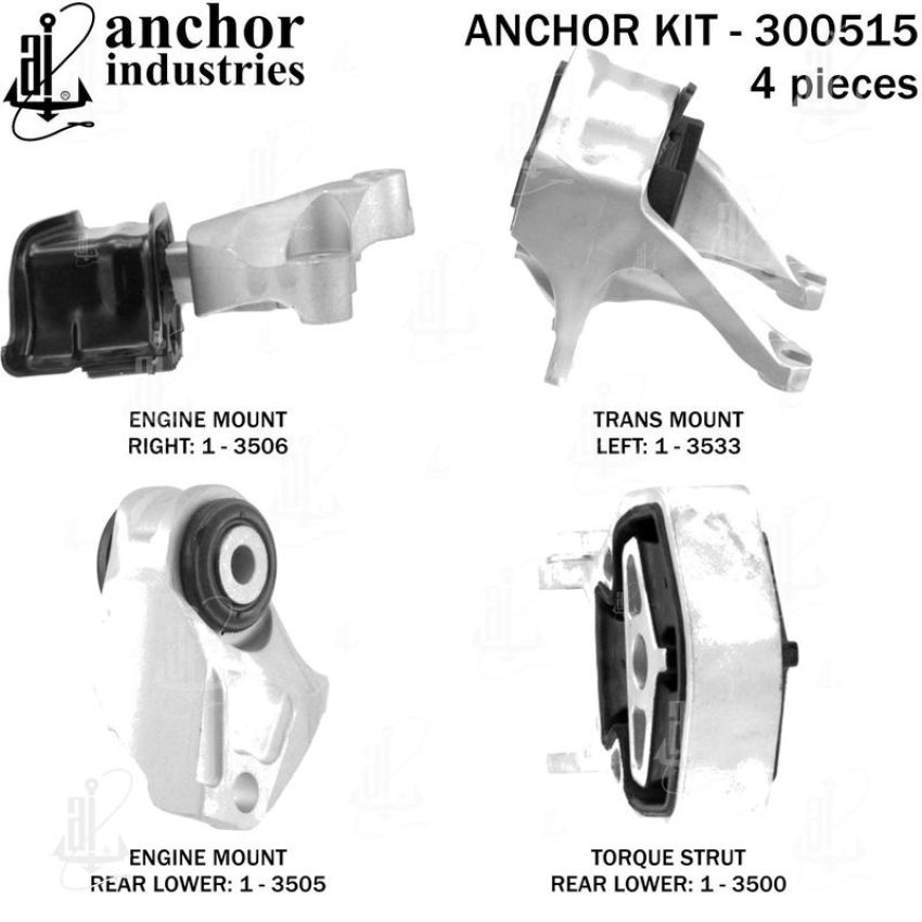ANCHOR MOUNTS 300515 ENGINE MNT KIT