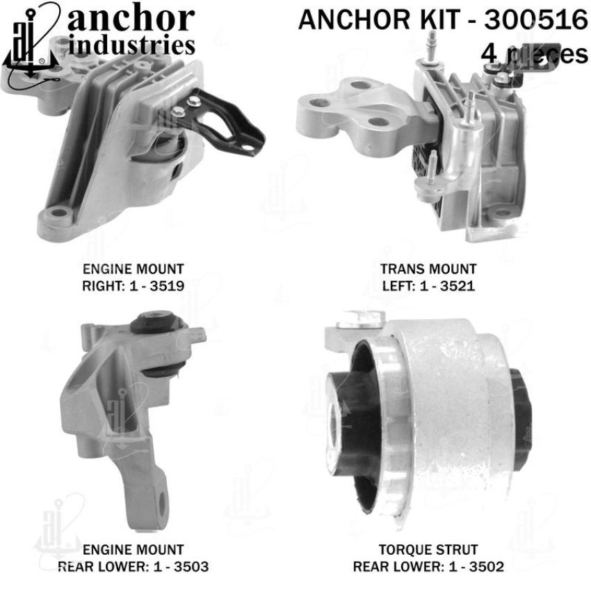 ANCHOR MOUNTS 300516 ENGINE MNT KIT