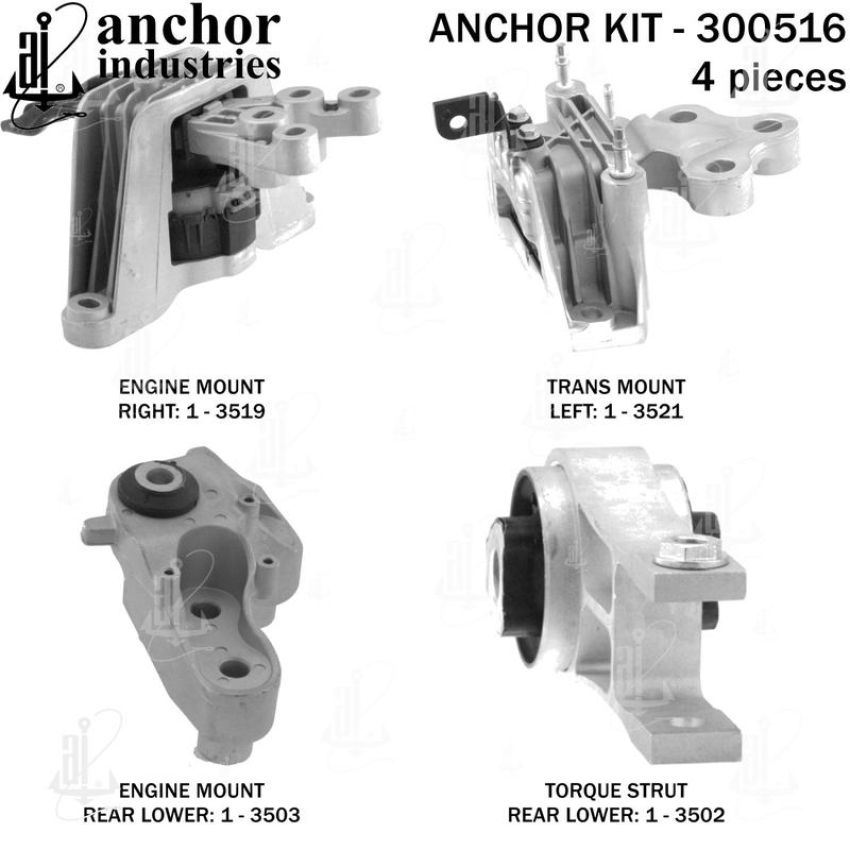 ANCHOR MOUNTS 300516 ENGINE MNT KIT