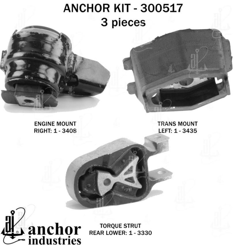 ANCHOR MOUNTS 300517 ENGINE MNT KIT
