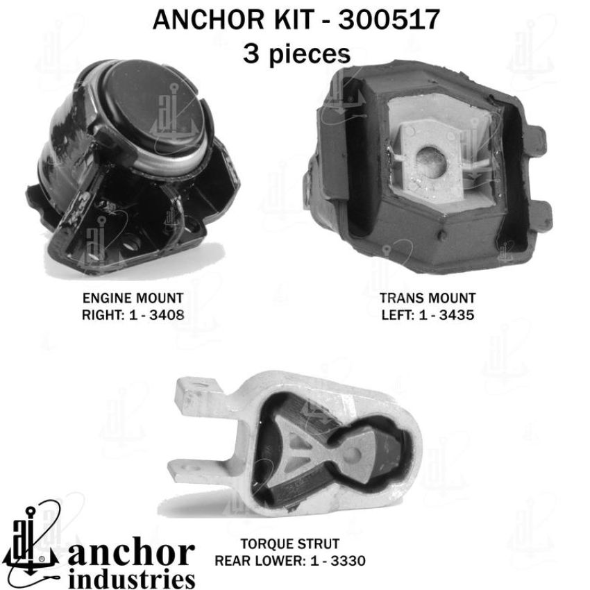 ANCHOR MOUNTS 300517 ENGINE MNT KIT