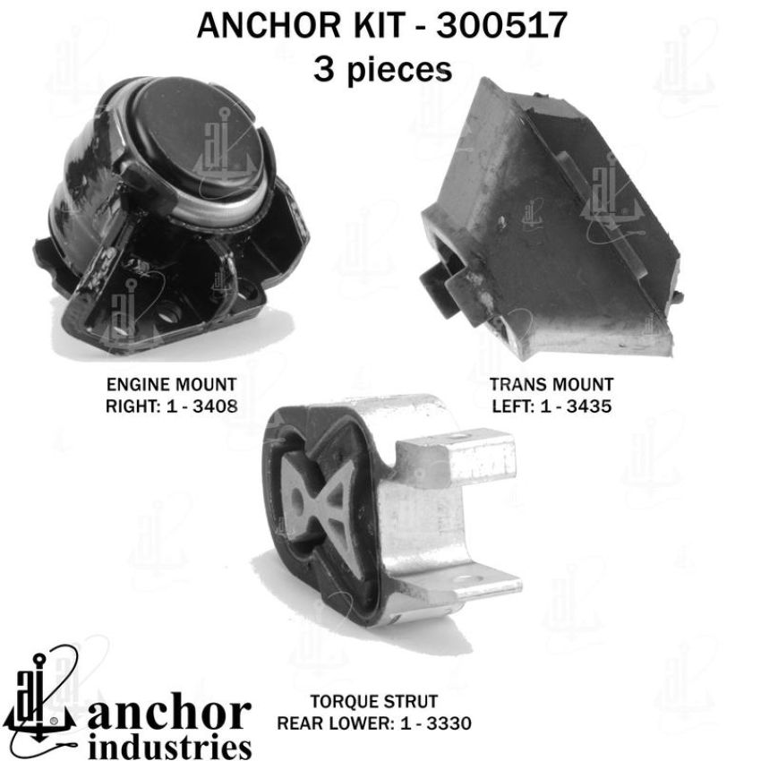 ANCHOR MOUNTS 300517 ENGINE MNT KIT