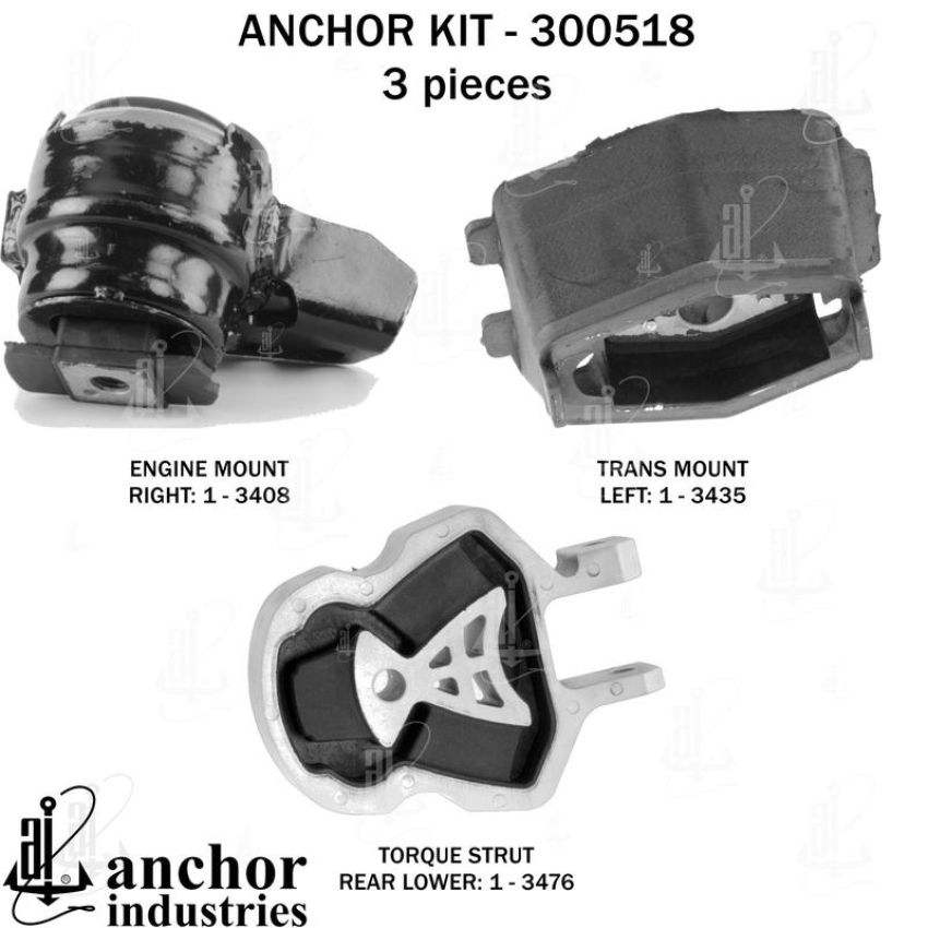 ANCHOR MOUNTS 300518 ENGINE MNT KIT