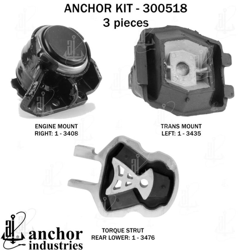 ANCHOR MOUNTS 300518 ENGINE MNT KIT