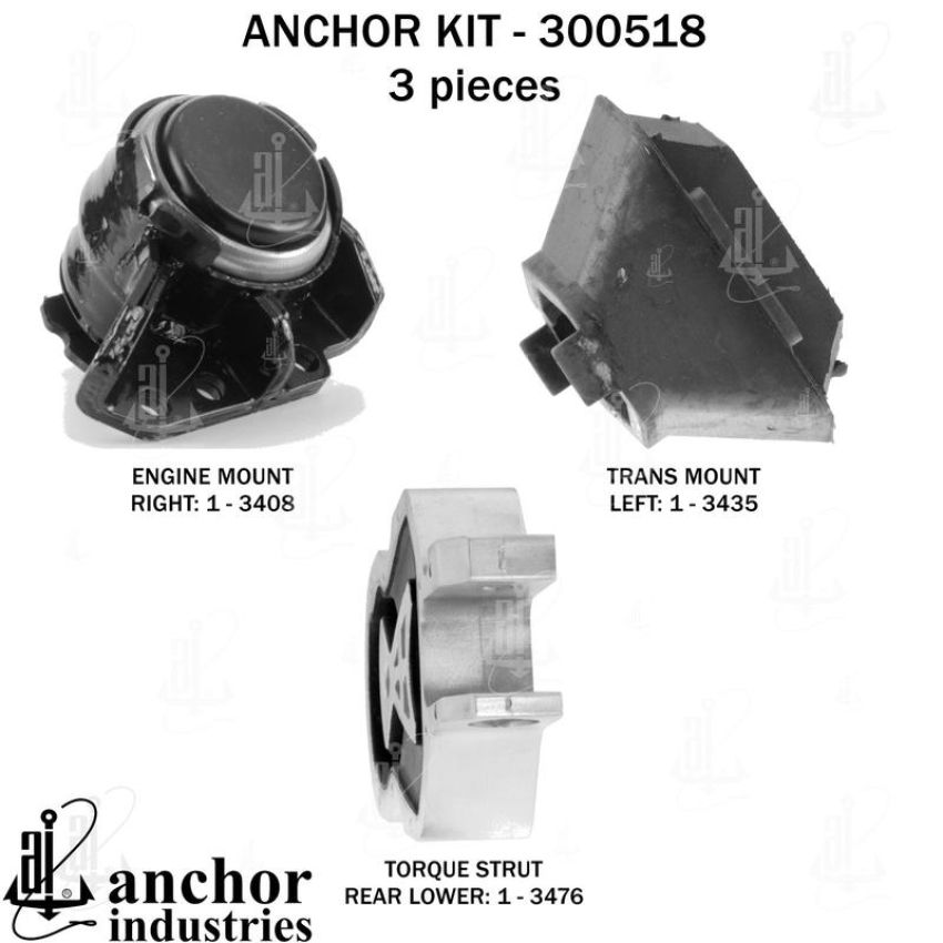 ANCHOR MOUNTS 300518 ENGINE MNT KIT