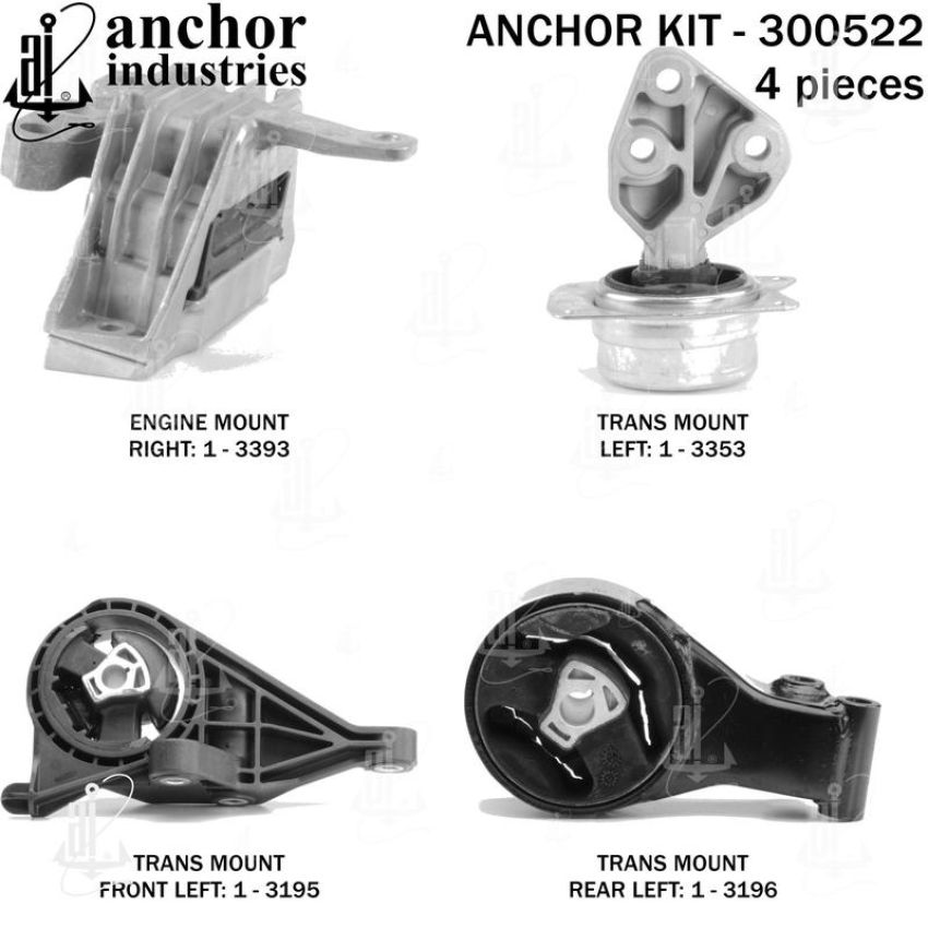 ANCHOR MOUNTS 300522 ENGINE MNT KIT