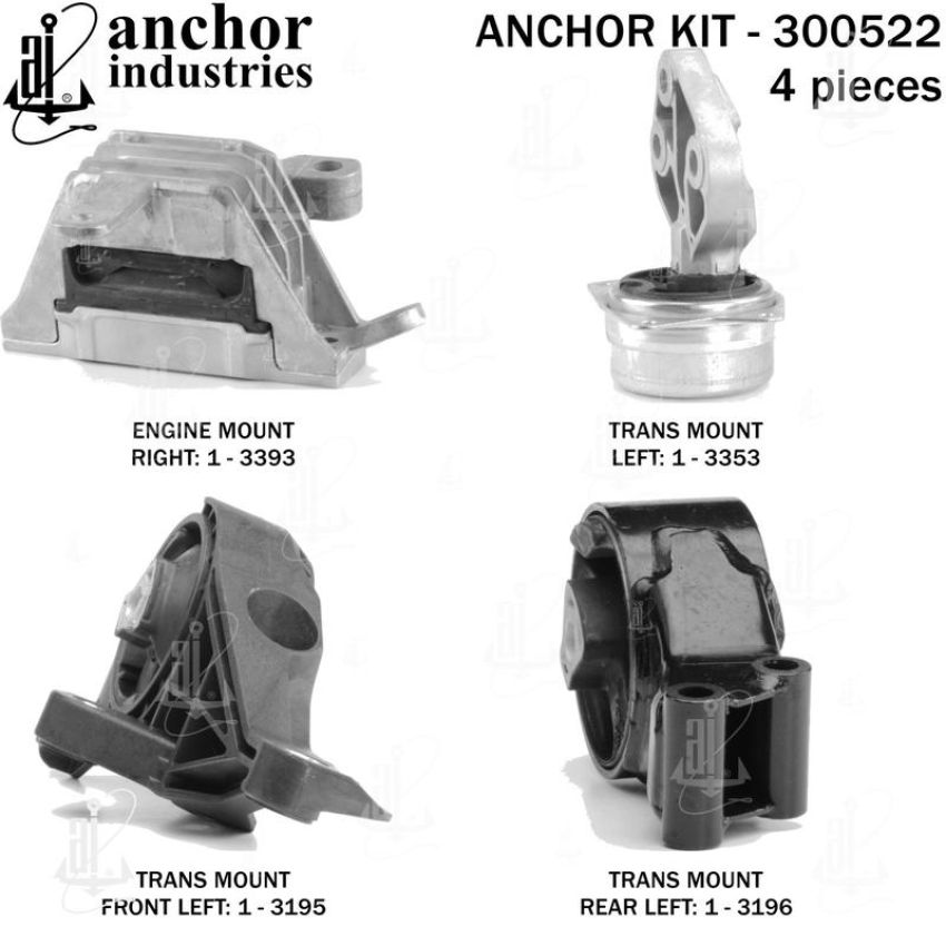 ANCHOR MOUNTS 300522 ENGINE MNT KIT