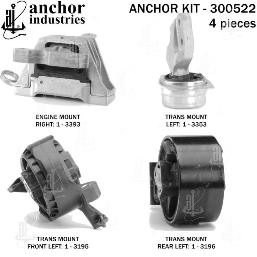 ANCHOR MOUNTS 300522 ENGINE MNT KIT