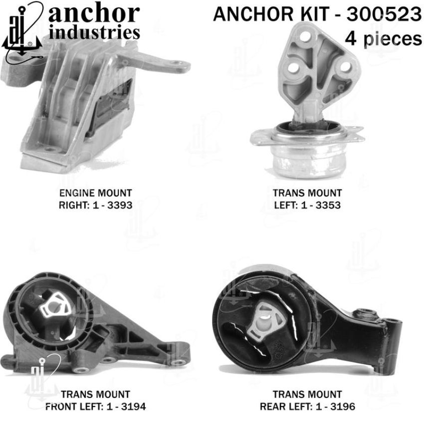 ANCHOR MOUNTS 300523 ENGINE MNT KIT