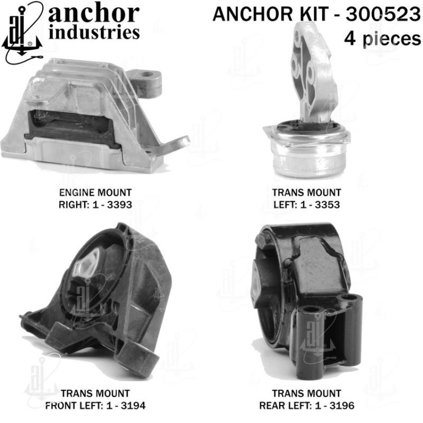 ANCHOR MOUNTS 300523 ENGINE MNT KIT