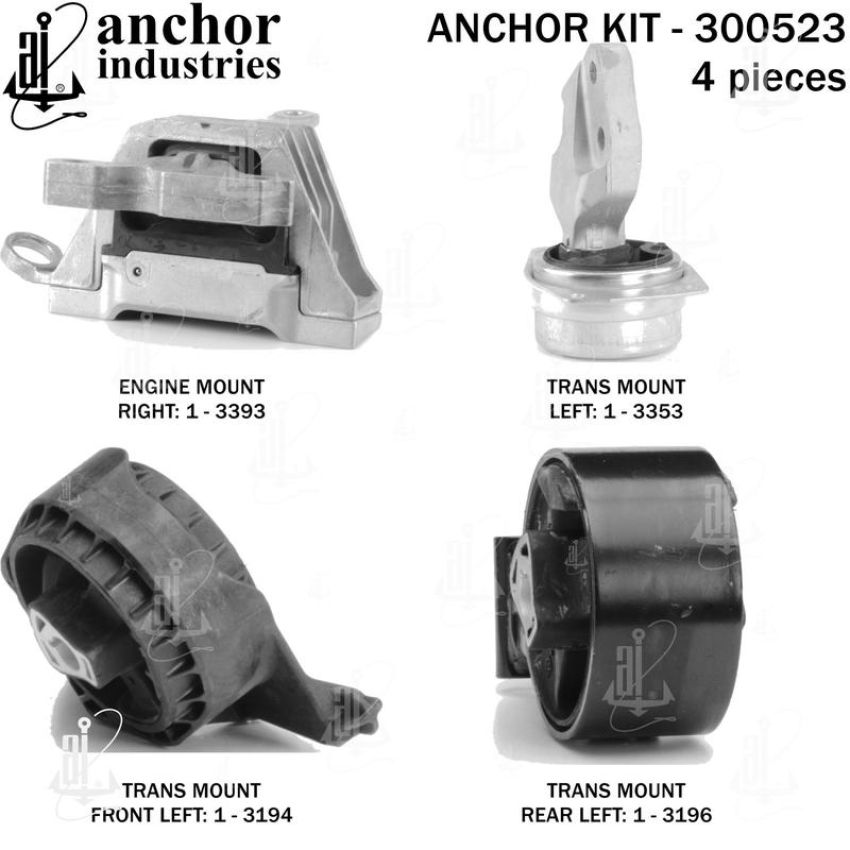 ANCHOR MOUNTS 300523 ENGINE MNT KIT