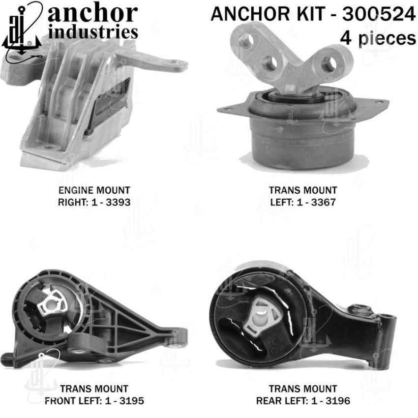ANCHOR MOUNTS 300524 ENGINE MNT KIT