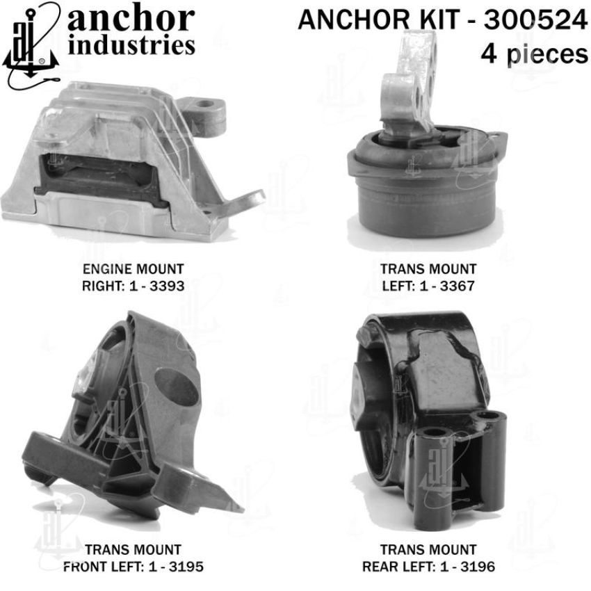 ANCHOR MOUNTS 300524 ENGINE MNT KIT