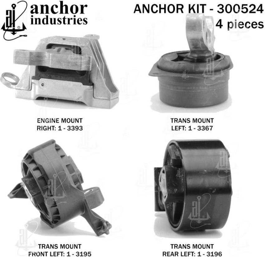 ANCHOR MOUNTS 300524 ENGINE MNT KIT