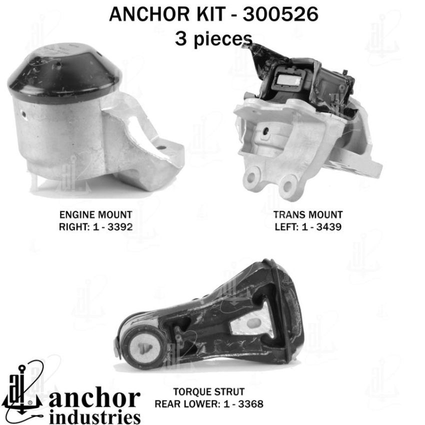 ANCHOR MOUNTS 300526 ENGINE MNT KIT