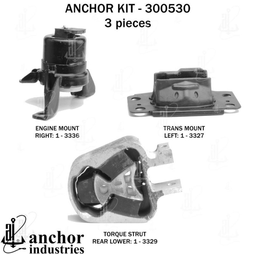 ANCHOR MOUNTS 300530 ENGINE MNT KIT