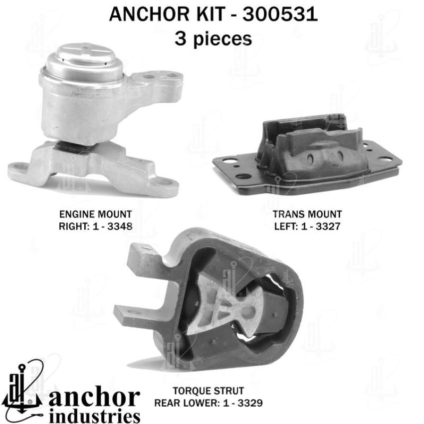 ANCHOR MOUNTS 300531 ENGINE MNT KIT