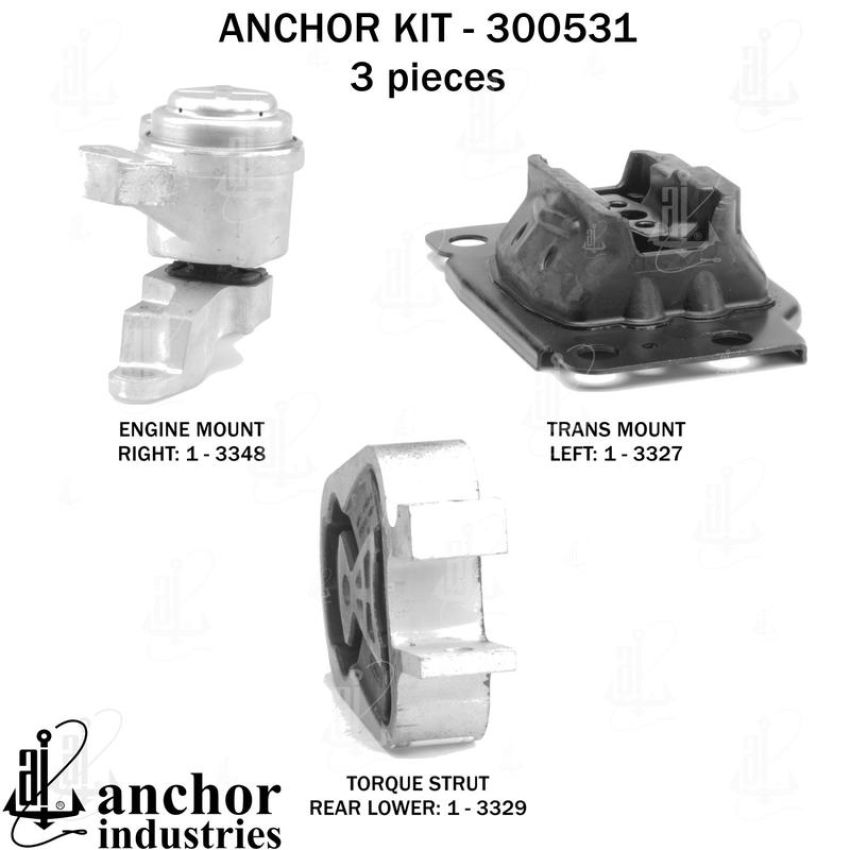 ANCHOR MOUNTS 300531 ENGINE MNT KIT